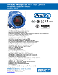 Thumbnail of document Manual - PD8-6310-WM ProtEX-MAX Explosion-Proof NTEP Approved Batch Controller